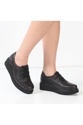 کفش کژوال مشکی زنانه پاشنه متوسط ( 5 - 9 cm ) پاشنه ضخیم کد 827677175