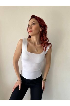بلوز سفید زنانه ساده Bleu Petite - کد 827675563