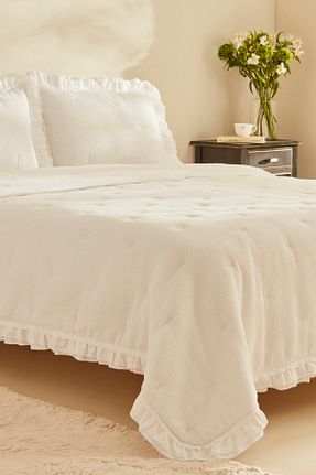 ست لحاف و روکش لحاف و روکش بالش دو نفره سفید پنبه ای Karaca Home - کد 827805516