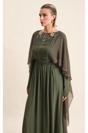 لباس مجلسی و فارغ التحصیلی خاکی زنانه ویسکون VERDA - کد 827846643