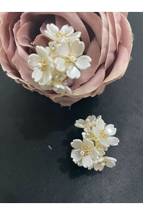 گوشواره جواهر بژ MFM STORE - کد 827810341