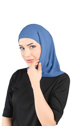 روسری آبی شیفون Ecardin - کد 827832589