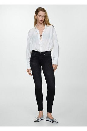 شلوار مشکی زنانه پارچه MANGO - کد 826264281