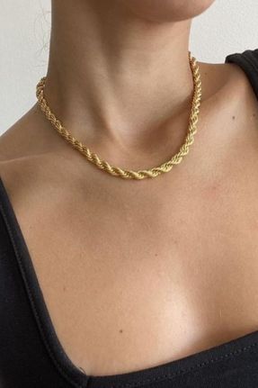 گردنبند جواهر طلائی زنانه روکش طلا کد 828138554