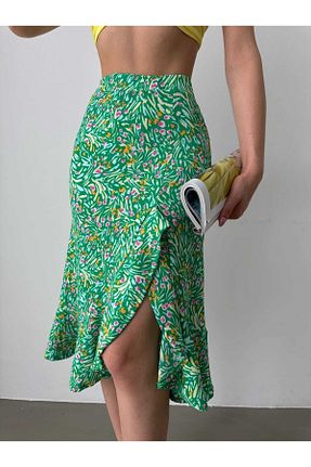 دامن سبز زنانه پنبه ای ubmbutik - کد 828127390
