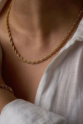 گردنبند جواهر طلائی زنانه روکش طلا کد 828138554