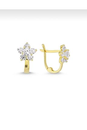 گوشواره طلا زرد بچه گانه 8 عیار Çelikoğlu Kuyumculuk - کد 828148631