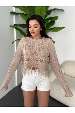 بلوز قهوه ای زنانه ساده kenza