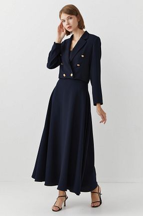 ست بالاتنه و پائین تنه حجاب سرمه ای زنانه Blazer Nurs - کد 828089809