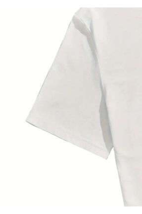 تی شرت سفید زنانه اورسایز یقه گرد پلی استر تکی کد 828074339