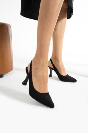 کفش پاشنه بلند کلاسیک مشکی زنانه چرم مصنوعی پاشنه نازک پاشنه متوسط ( 5 - 9 cm ) کد 828109159