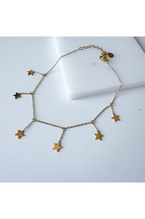 خلخال جواهری طلائی زنانه فولاد ( استیل ) کد 828109868