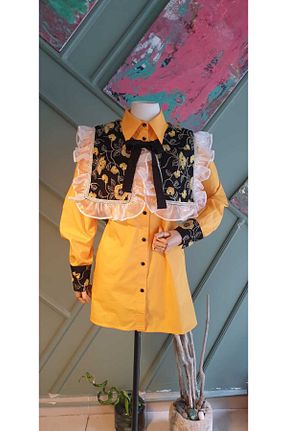 تونیک حجاب زرد زنانه پنبه ای kıyı boutique - کد 828266014