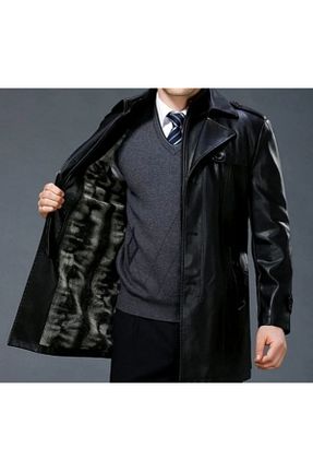 مانتو بلند مشکی مردانه NYC GİYİM TEKSTİL - کد 828284016