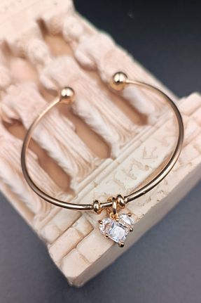 دستبند استیل طلائی زنانه فولاد ( استیل ) کد 828334657