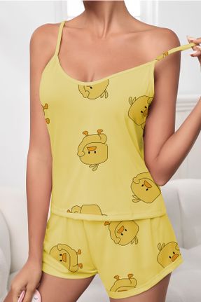 ست لباس راحتی زرد زنانه لیکرا طرح زبرا کد 828381287