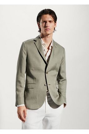 کت خاکی مردانه اسلیم فیت MANGO Man - کد 826247646