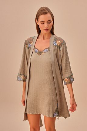 ربدوشام سبز زنانه پلی استر Suwen - کد 828081460