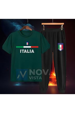ست بالاتنه و پائین تنه سبز زنانه بافت Biy Store - کد 828144668