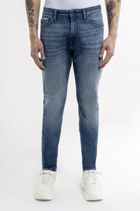 شلوار جین آبی مردانه چرم مصنوعی کد 828361223