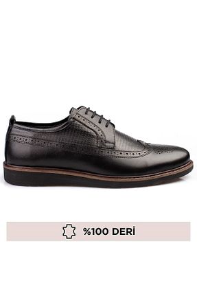 کفش کلاسیک مشکی مردانه چرم خالص depderi - کد 828354841
