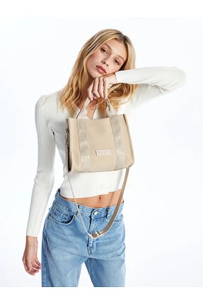 کیف دوشی بژ زنانه پارچه ای LC Waikiki - کد 828547979