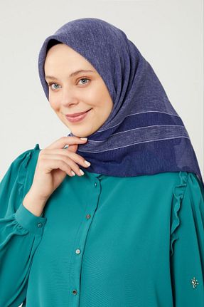 روسری سرمه ای پنبه پلی استر Bonjela - کد 828645240