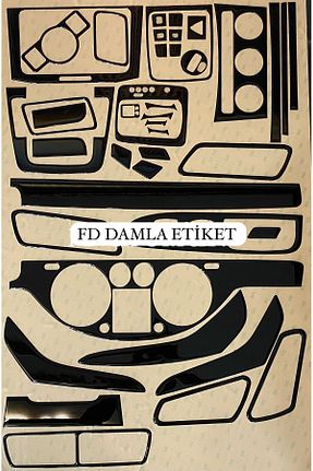 اکسسوری داشبورد خودرو FD Damla Etiket - کد 827446077