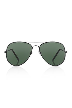 عینک آفتابی سبز زنانه 60 UV400 فلزی مات قطره ای کد 828091481