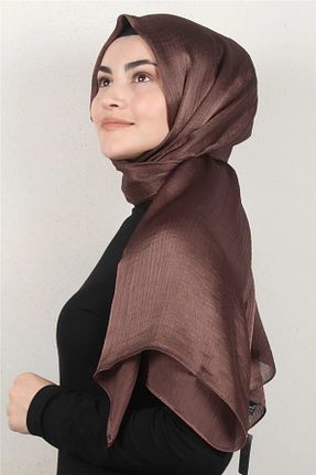 شال قهوه ای زنانه پلی استر ALLURİNG - کد 828270336