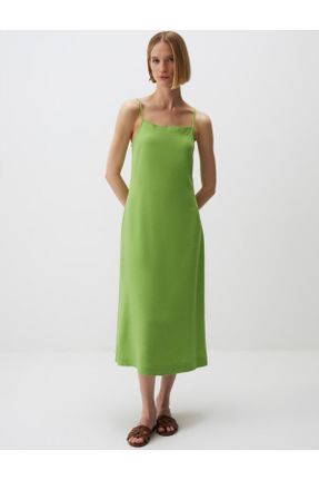 لباس سبز زنانه بافتنی بند دار کد 828388668