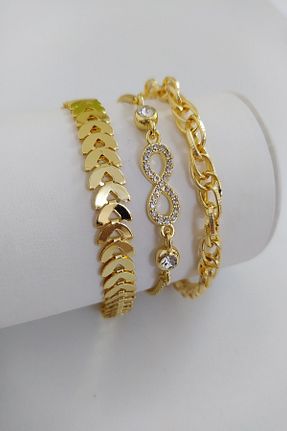 دستبند جواهر طلائی زنانه روکش طلا KOBA - کد 117541795