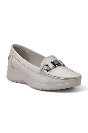 کفش کژوال بژ زنانه چرم خالص Mammamia - کد 827877934