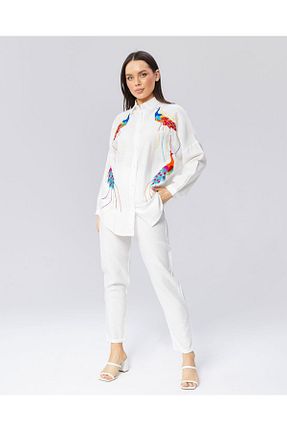 ست بالاتنه و پائین تنه سفید زنانه بافتنی BAJAR - کد 828092858