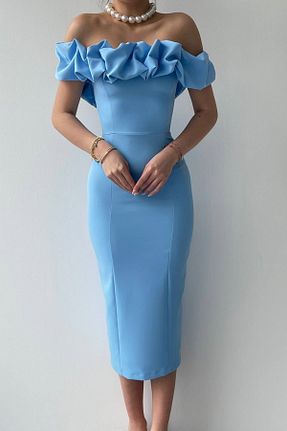 لباس آبی زنانه بافتنی WOMAN VISION - کد 828439386
