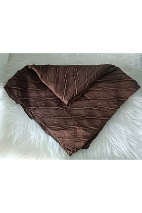 شال قهوه ای زنانه پنبه ای Blotch - کد 828521589