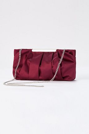 کیف پورتفوی و کلاچ زرشکی زنانه پارچه ای SHUBBAGS - کد 828919377