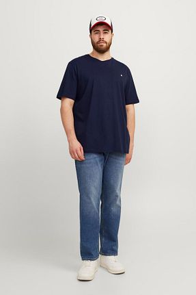 تیشرت سایز بزرگ سرمه ای مردانه سایز بزرگ Jack & Jones - کد 828606617