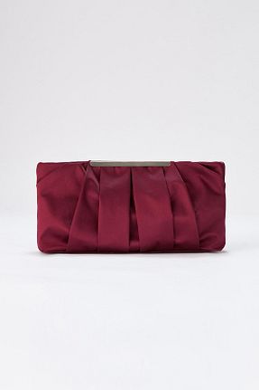 کیف پورتفوی و کلاچ زرشکی زنانه پارچه ای SHUBBAGS - کد 828919377