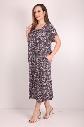 لباس مشکی زنانه بافت پنبه (نخی) راحت آستین-کوتاه کد 828647175