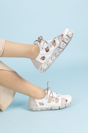 کفش کژوال سفید زنانه پاشنه کوتاه ( 4 - 1 cm ) پاشنه ساده کد 828645176