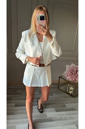 ست بالاتنه و پائین تنه سفید زنانه بافتنی My Blog - کد 828657950