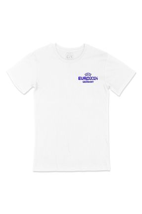 تی شرت سفید زنانه رگولار یقه گرد کد 206281126