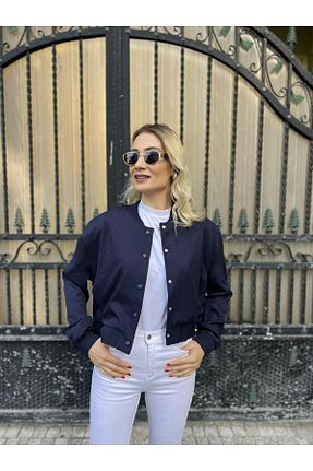 کت سرمه ای زنانه Bomber Hotfashion - کد 794276478