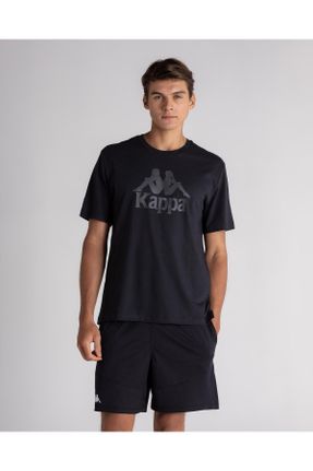 تی شرت مشکی مردانه پنبه - پلی استر یقه گرد رگولار تکی کد 229819104