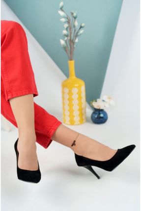 کفش پاشنه بلند کلاسیک مشکی زنانه جیر پاشنه ضخیم پاشنه متوسط ( 5 - 9 cm ) کد 138364362
