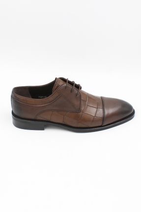 کفش کلاسیک قهوه ای مردانه پاشنه کوتاه ( 4 - 1 cm ) پاشنه ساده کد 746629039