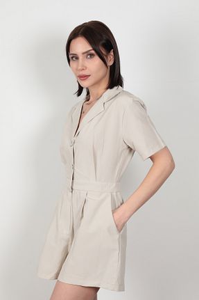 سرهمی طوسی زنانه آستین کوتاه GİYSA - کد 808014861