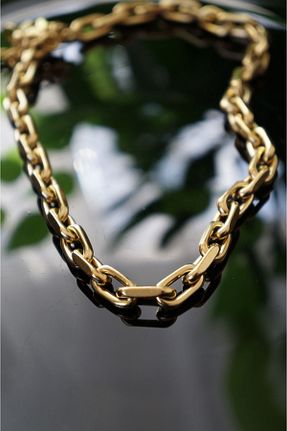 گردنبند استیل ( فولاد ) طلائی زنانه استیل (فولاد) incaseva - کد 829499248