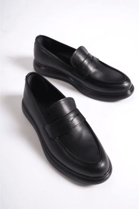 کفش کلاسیک مشکی مردانه چرم مصنوعی پاشنه کوتاه ( 4 - 1 cm ) پاشنه ساده کد 829521426